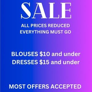 SALE EVERYTHING MUST GO